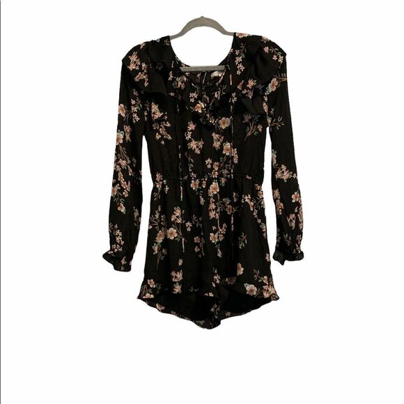 Jack Floral Black Romper new no tag - Picture 1 of 6